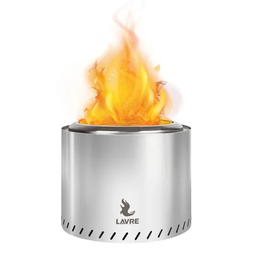 Patio Firepit, ZPL 15 Smokeless Fire Pit, Portable Wood Burning Fireplace with Removable Ash Pan, Large Outdoor Firepit, Camping Stove for Outdoor & Patio, Tabletop Burning Firepit