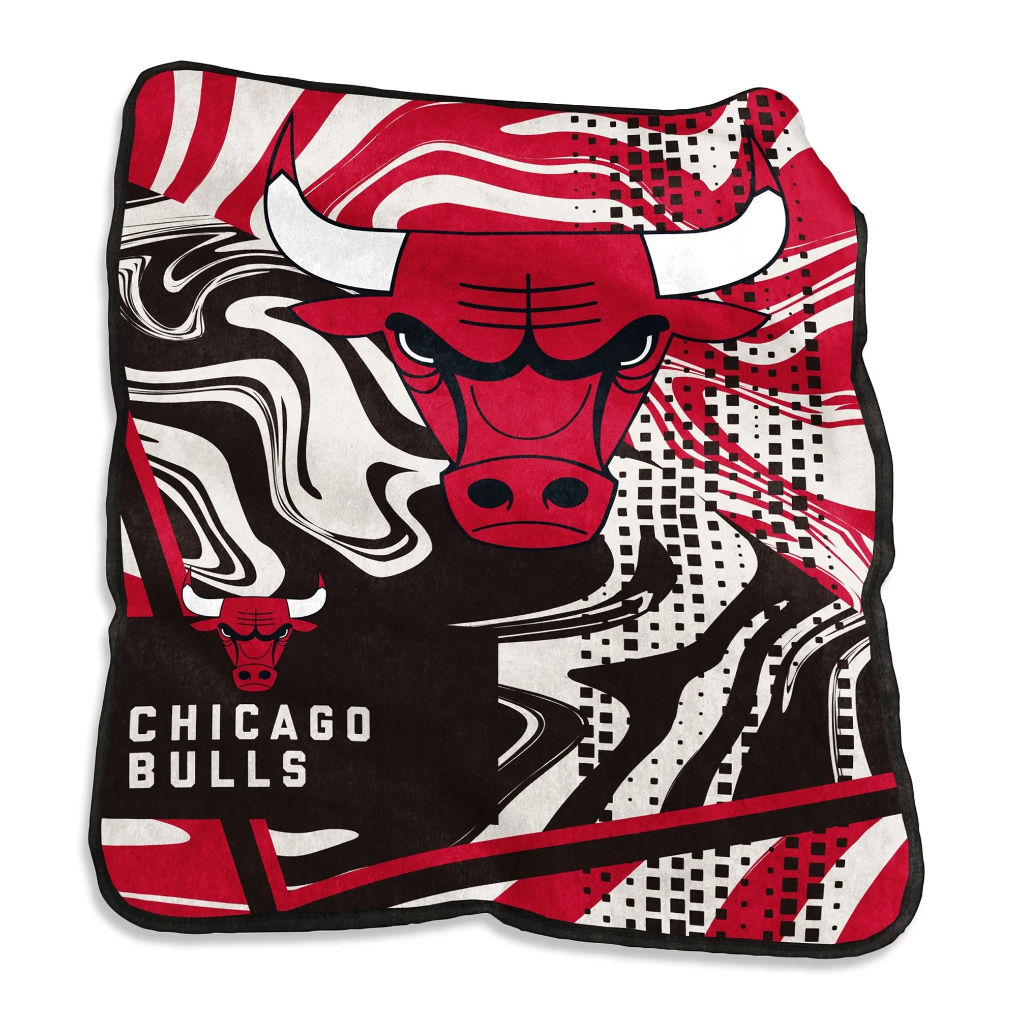 Chicago Bulls 50 x 60 Swirl Raschel Throw Blanket