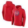 Men's Fanatics Branded  Red Detroit Pistons Primary Logo Pullover Hoodie