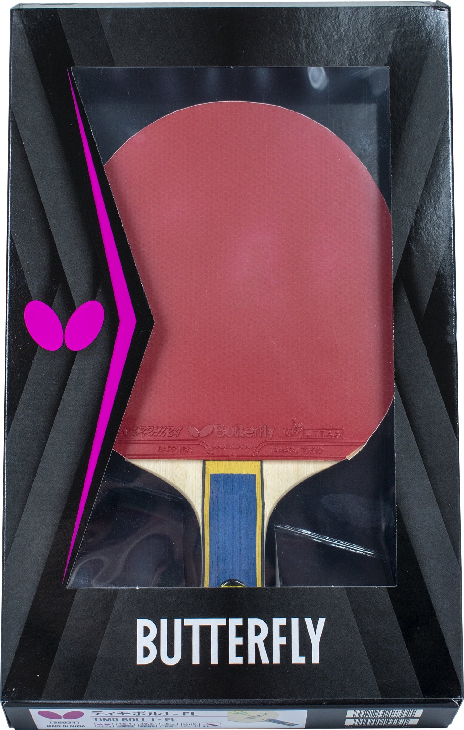 Butterfly Timo Boll J Pro-Line Racket  + Sapphira + Sapphira