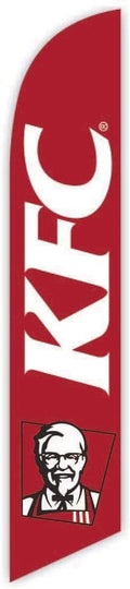 Cobb Promo Advertising Feather Flag 12ft for KFC Red - Replacement Flag Only Without Poleset