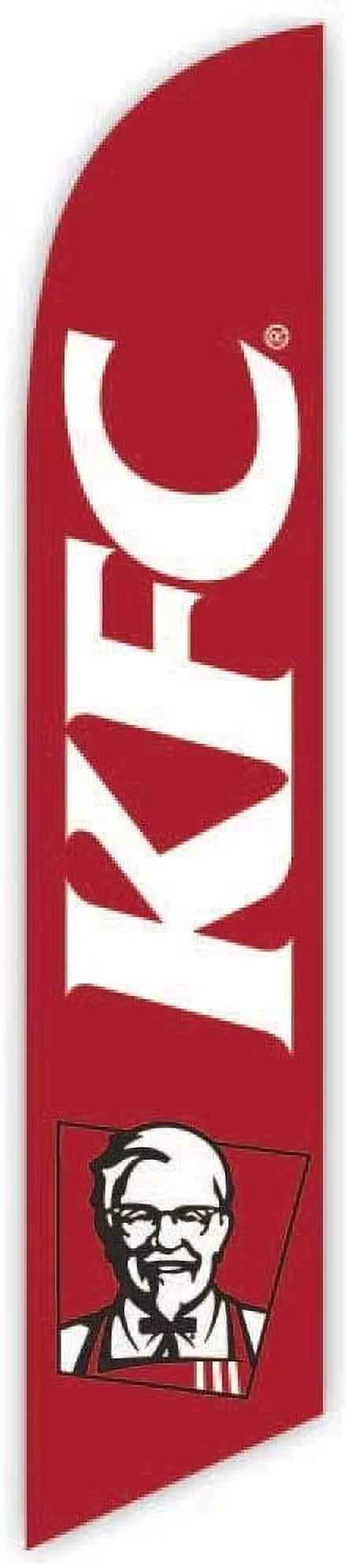 Cobb Promo Advertising Feather Flag 12ft for KFC Red - Replacement Flag Only Without Poleset