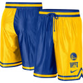 Men's Nike Gold/Royal Golden State Warriors Courtside Versus Force Split DNA Performance Shorts